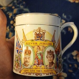 1935 Royalty Silver Jubilee Commemorative Mug